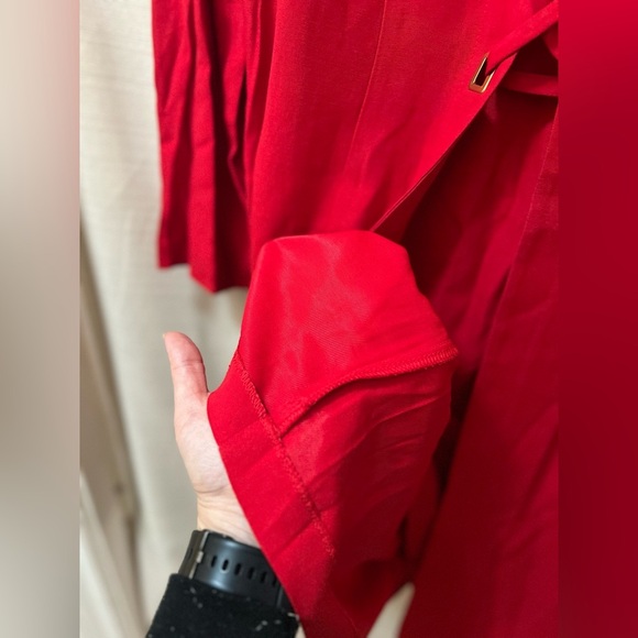 ⚪️ Mascara Elegant Red Women's Dress with Fun Detail and Gold Accents Size 14 - Picture 8 of 10